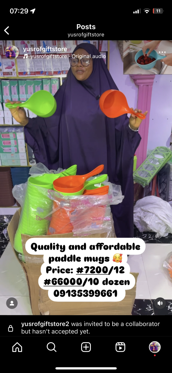 Paddle mug