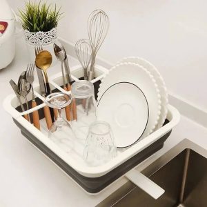Collapsible dish rack