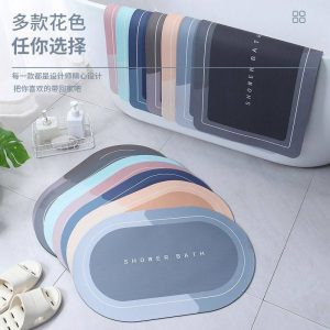 Oval bathroom foot mat 

Big