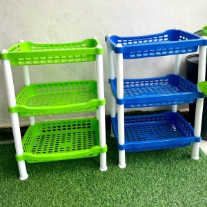 3 steps pink trolley