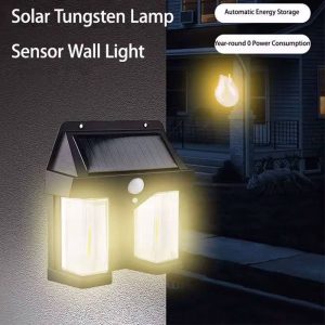 Double interaction solar lamp