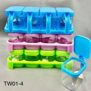4in1 Smp plastic spice rack with spoons