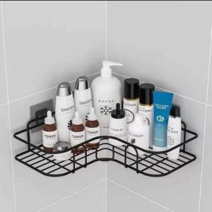 Corner bathroom rack