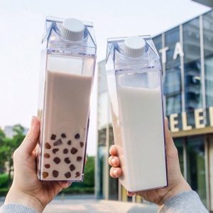 Transparent juice/yogurt acrylic bottle