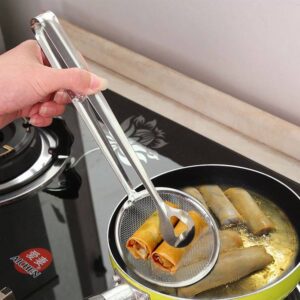 Food drainer with picker